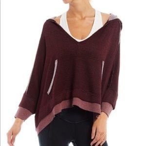 Free people maroon bonfire hoodie